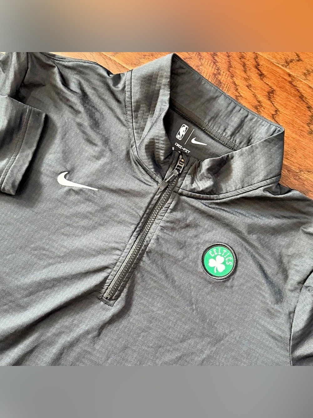 Boston Celtics 1/4 Zip Pullover Mens 3XL Black NBA Basketball Nike Dri-FIT
